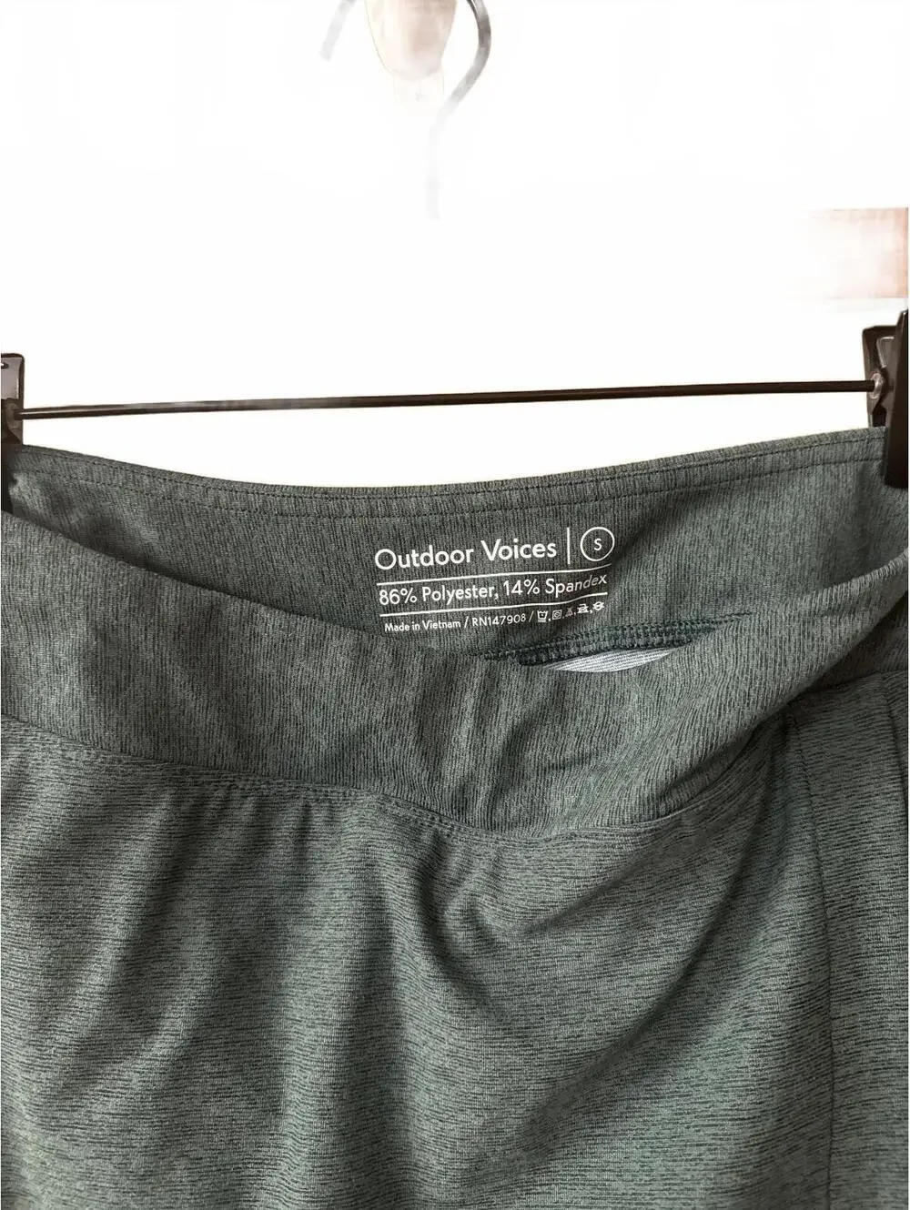 Outdoor Voices Women's Green Athletic Skort  with Built-in Shorts , Size Small